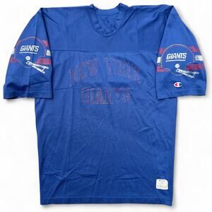 True Vintage New York Giants 80s Champion Jersey NFL USA Made Football L Blue